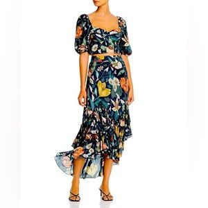 COPY - 2 set floral long skirt and top